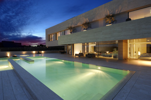 Breathtaking Travertine Home Set in Madrid Spain