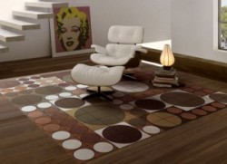 A stylish room with contemporary rugs