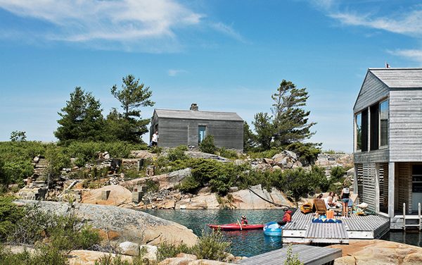 Beautiful Family Boathouse in Canada by Michael Meredith