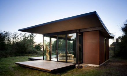 Wood Cabin with Folding Walls in San Juan, Washington by Olson Kundig Architects