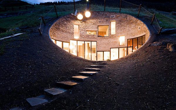 Modern Underground Home Built in Swiss Village by Christian Muller Architects and SeArch